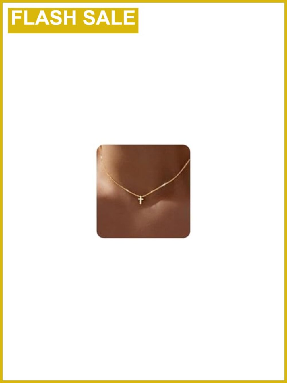 Dainty Cross Necklace 14K Gold Plated Girls Christian Faith Gift